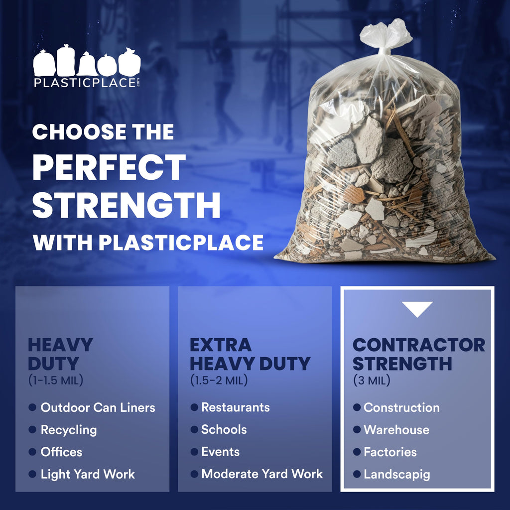 Clear Heavy Duty 42 Gallon Trash Bags 50 Count L727183