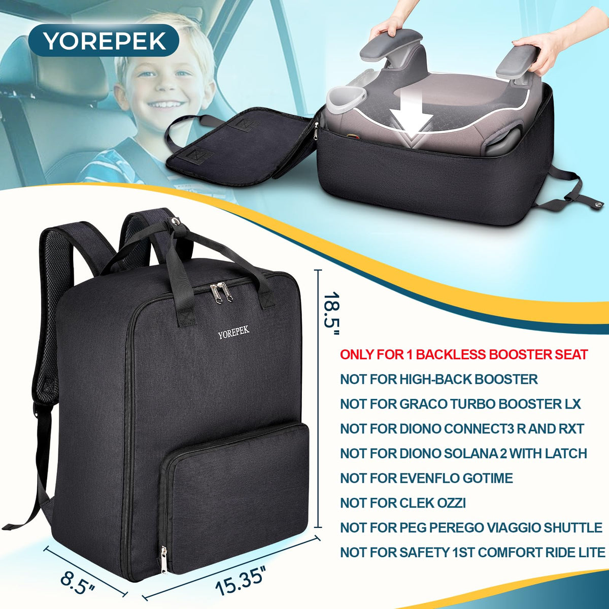 Padded Car Seat Travel Bag J342727