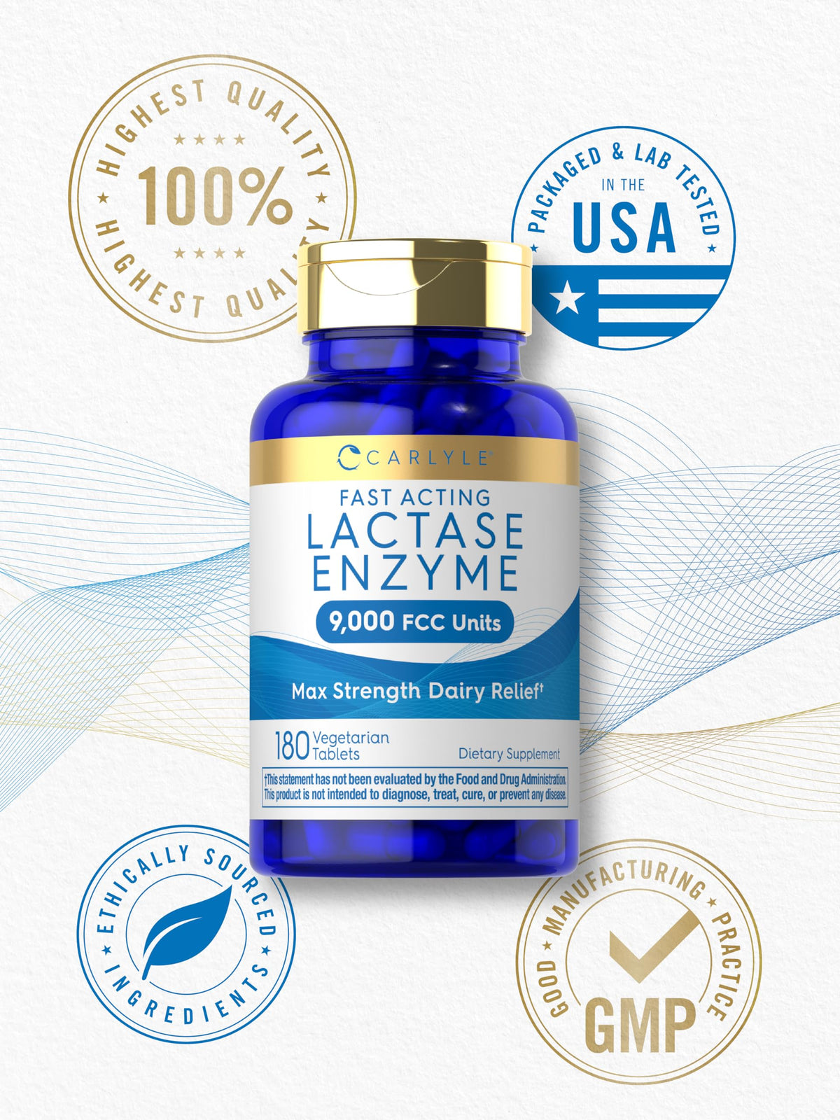 Lactase Enzyme Tablets 180 Pills E7999