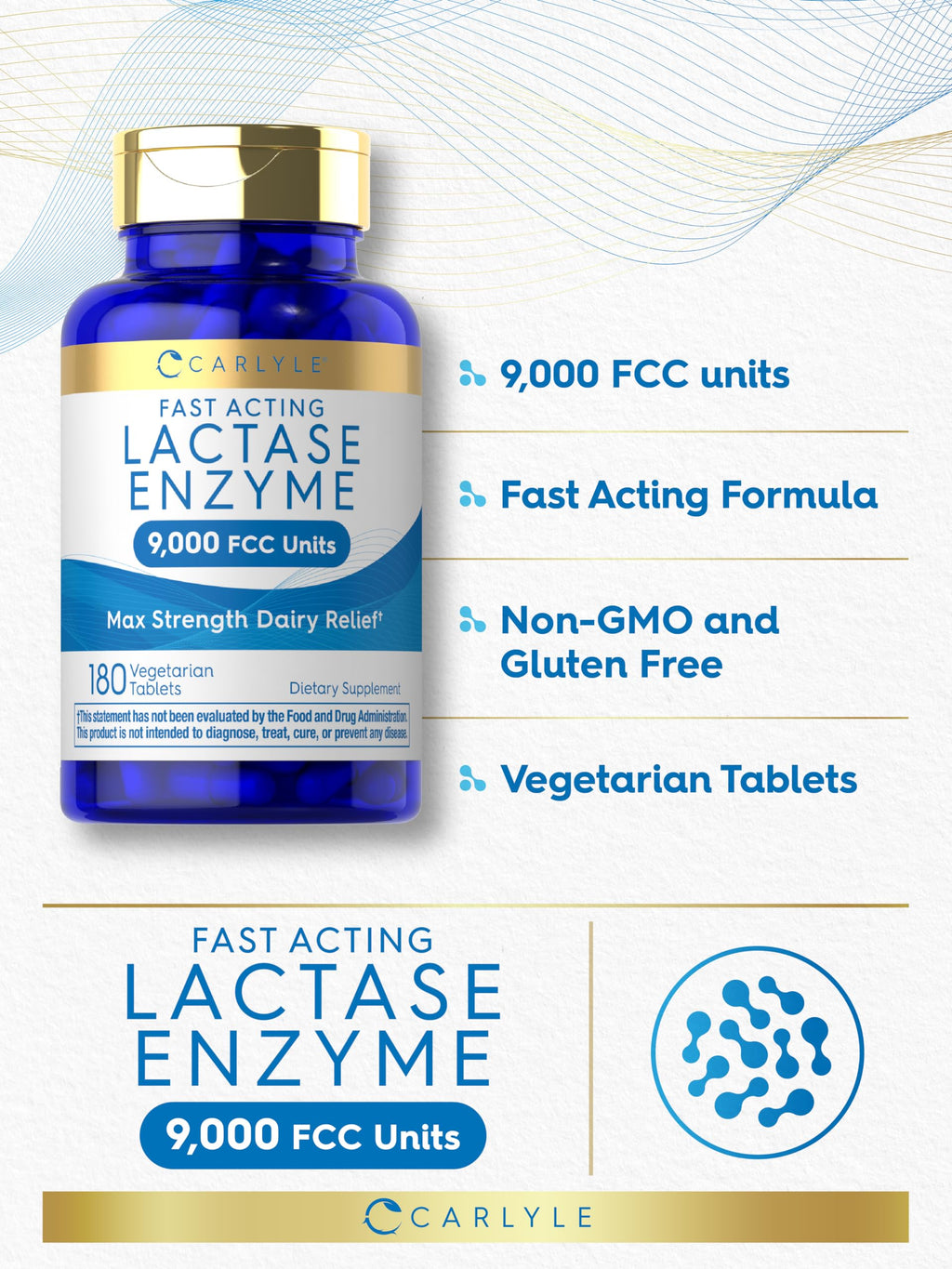 Lactase Enzyme Tablets 180 Pills E7999
