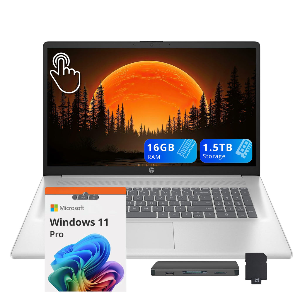 17.3" HD+ Touchscreen Laptop, AMD Ryzen 5, 16GB RAM, 1.5TB Storage, Silver G40391