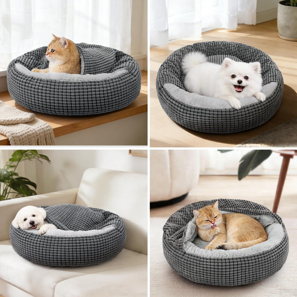Small Dog Bed with Attached Blanket, 23inch S463751