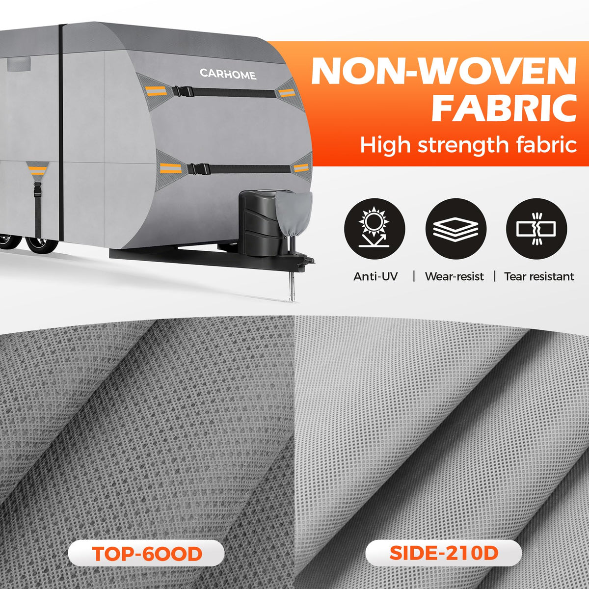 30-33FT 9 Layers Waterproof Travel Trailer RV Cover Q45074