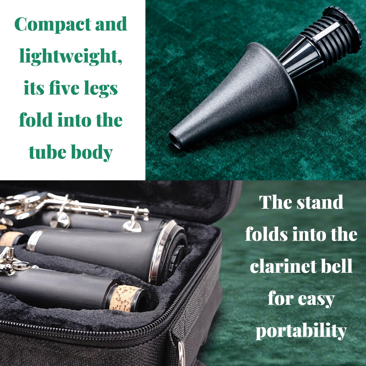 Portable Lightweight Foldable Clarinet Stand H9608