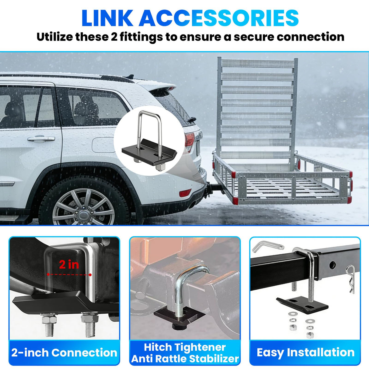 500LBS Heavy-Duty Aluminum Hitch Cargo Carrier with Ramp Y9831