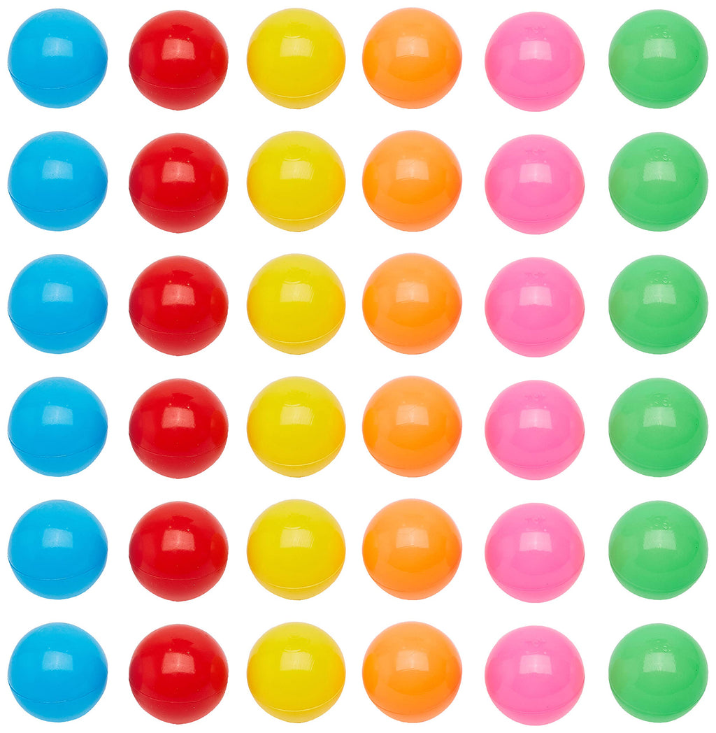 BPA Free Crush-Proof Plastic Ball Pit Balls with Storage Bag, 6 Bright Colors, Pack of 1000 D6477