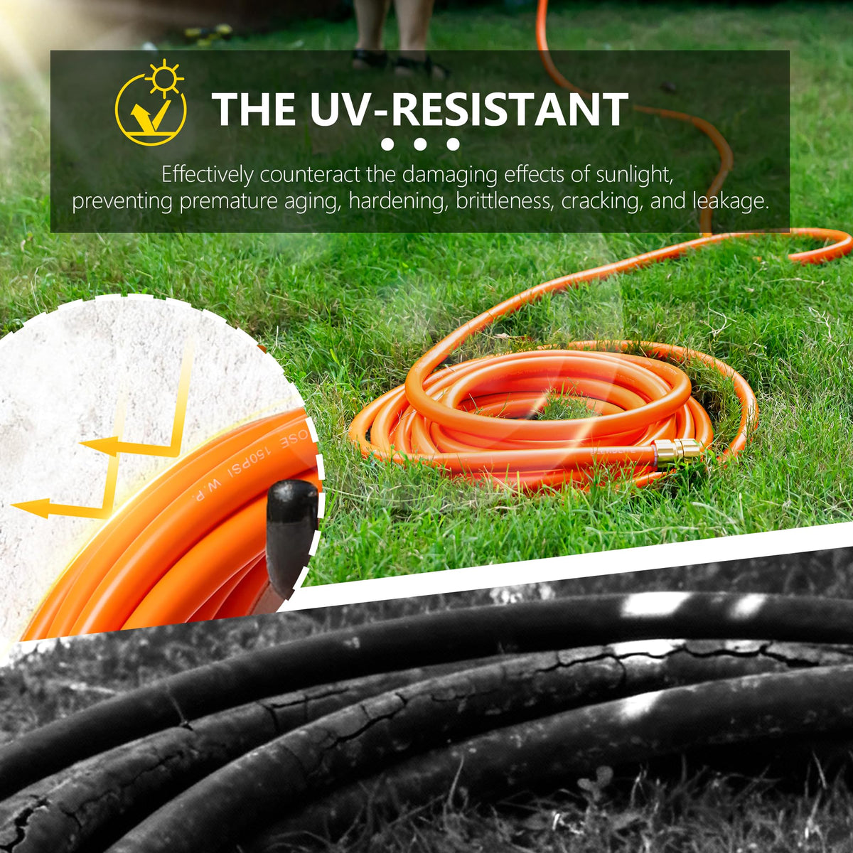 100ft x 5/8" All-weather Flexible Garden Hose J9906