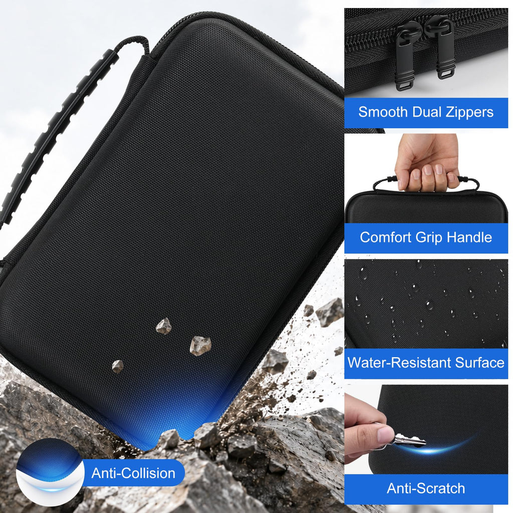 3DS XL Accessories 4-in-1 Kit Carrying Case Clear Shell Case Screen Protectors Stylus Pens N8331