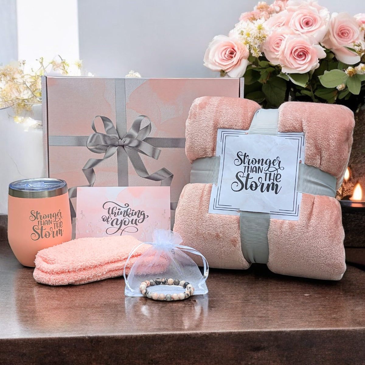 Pink Blanket & Tumbler D981