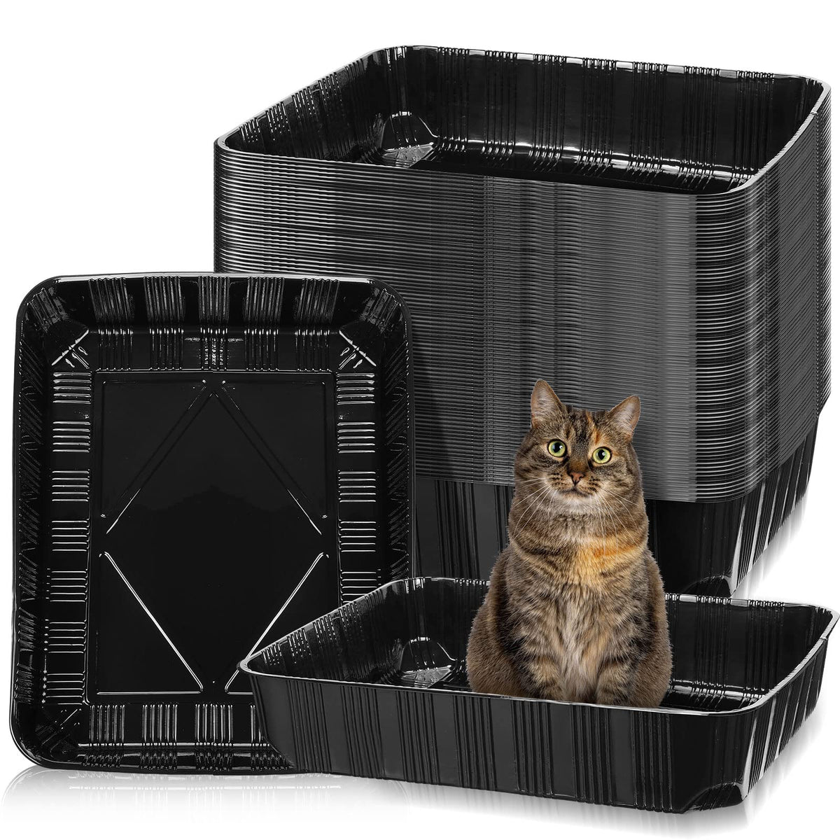 50 Pack Disposable Cat Litter Box M5460