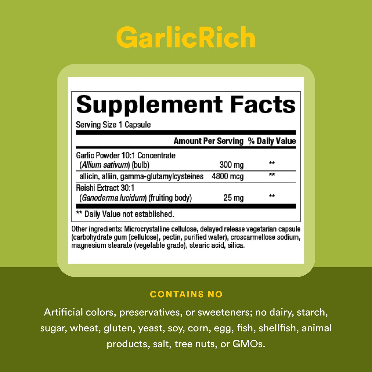 Garlic + Reishi 120 Delayed Release Veg Caps G740160