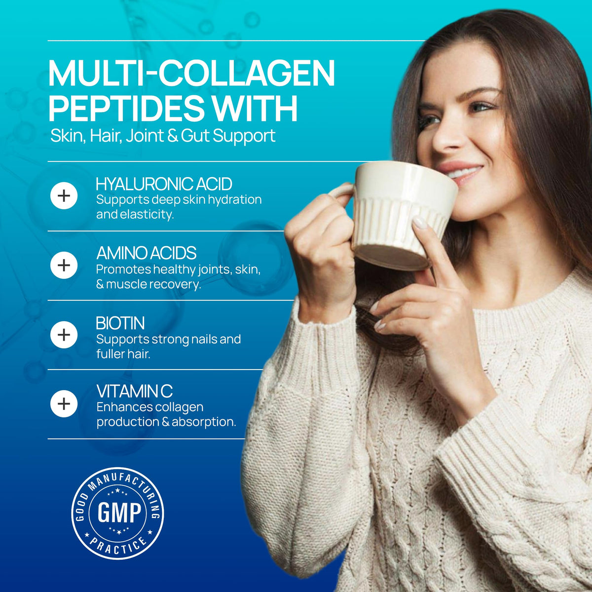 Multi Collagen Peptides Powder Unflavored Sugar Free 1.1 lb U2039