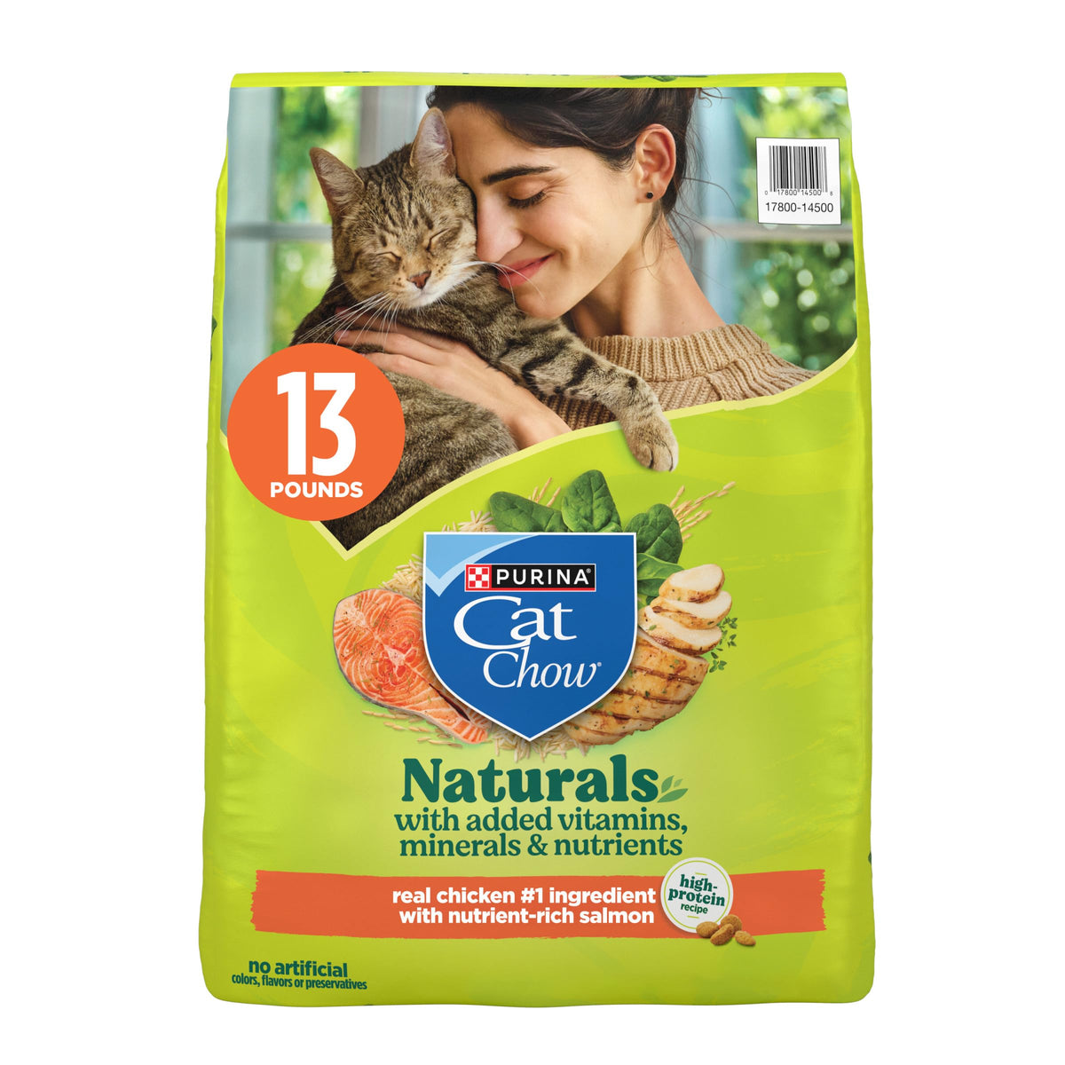 High Protein Dry Cat Food, 13 lb Bags E69948