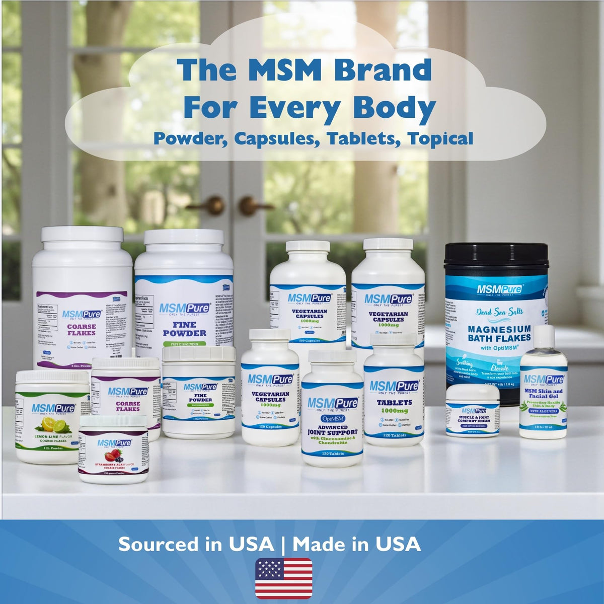 MSM 1000mg Vegetarian Capsules 120 Count U58435