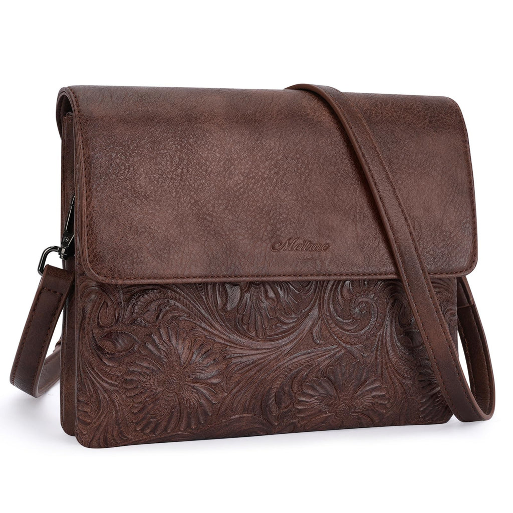 Small Vegan Leather Crossbody Bag with Adjustable Strap E3464