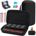 3DS XL Accessories 4-in-1 Kit Carrying Case Clear Shell Case Screen Protectors Stylus Pens N8331