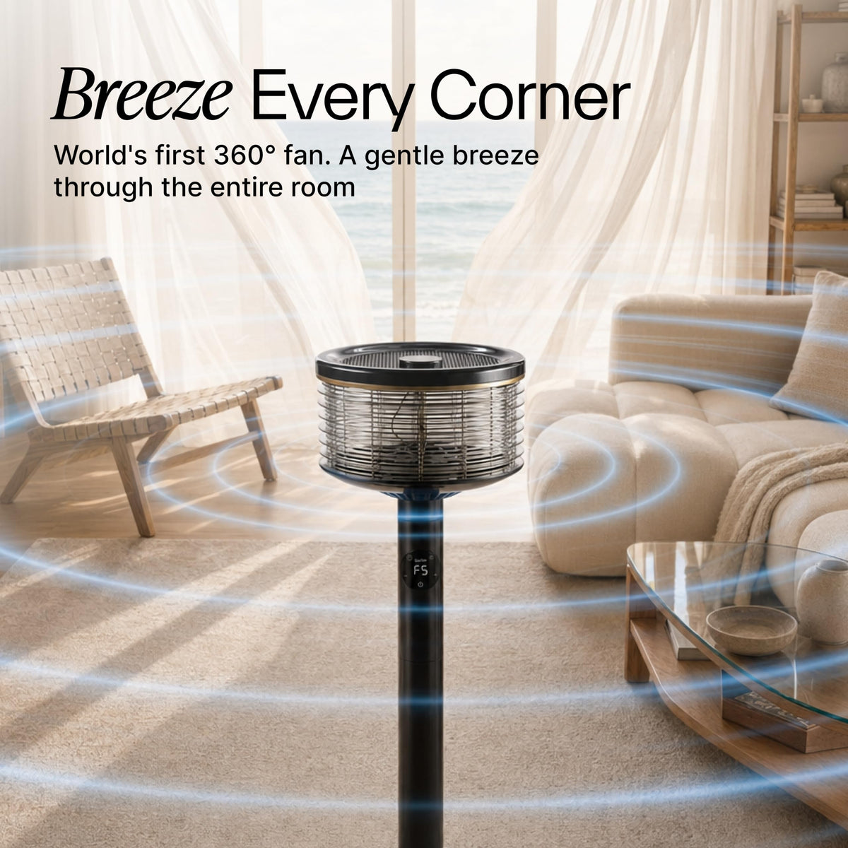 Height-Adjustable Floor & Table Fan A33578
