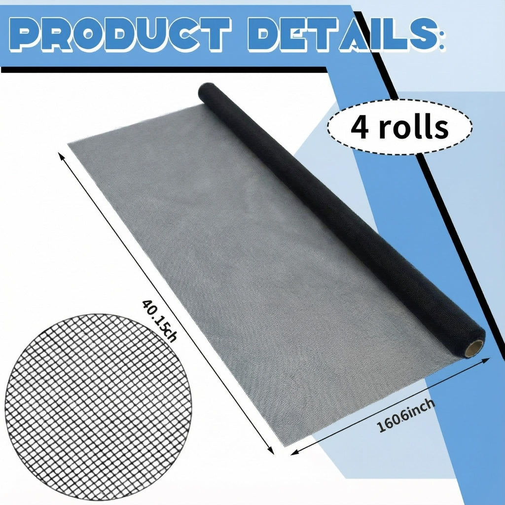 4 Pack Window Screen Kit with Aluminum Frame White 40'' X 40'' M473