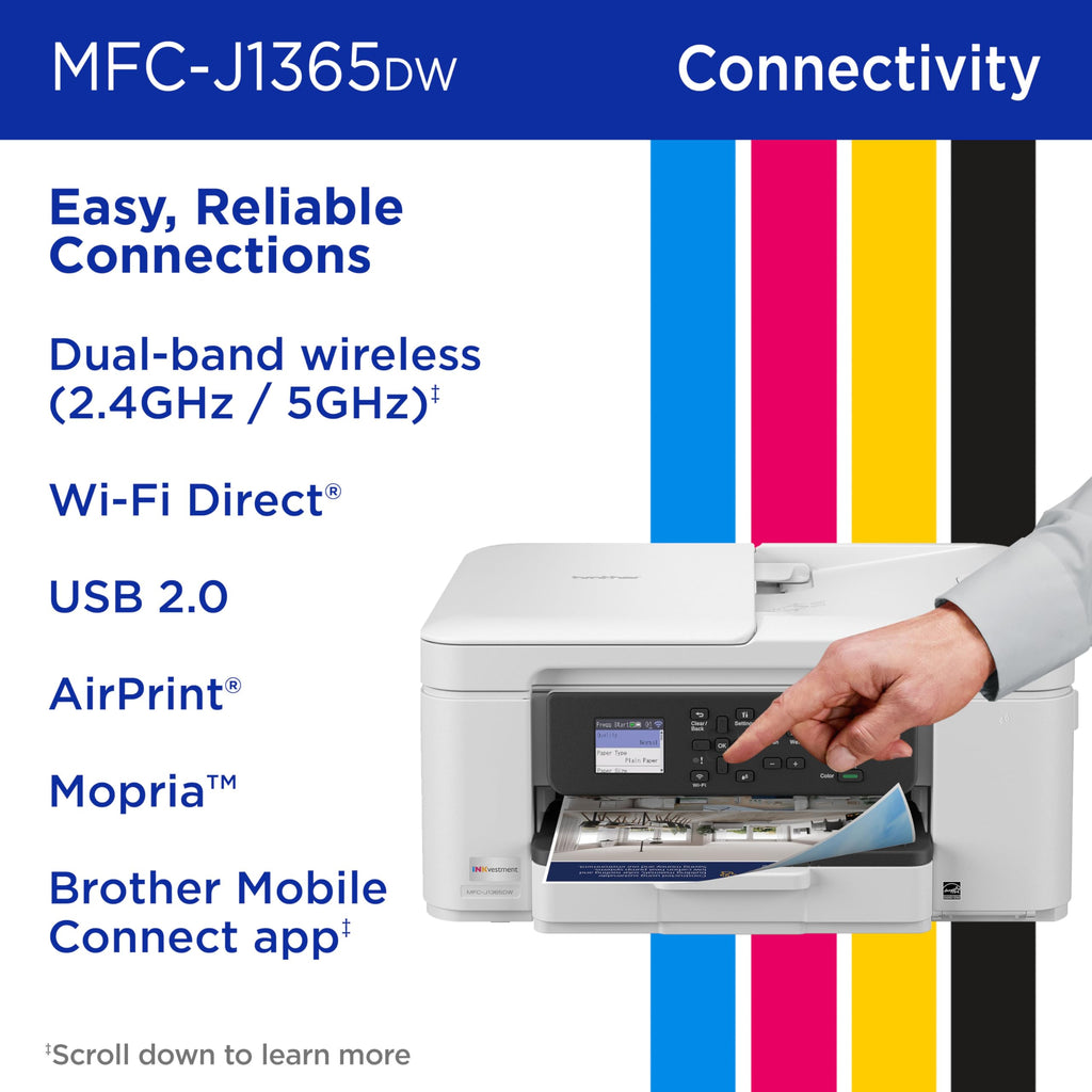 Wireless Color Inkjet All-in-One Printer with Automatic Duplex Printing N34723