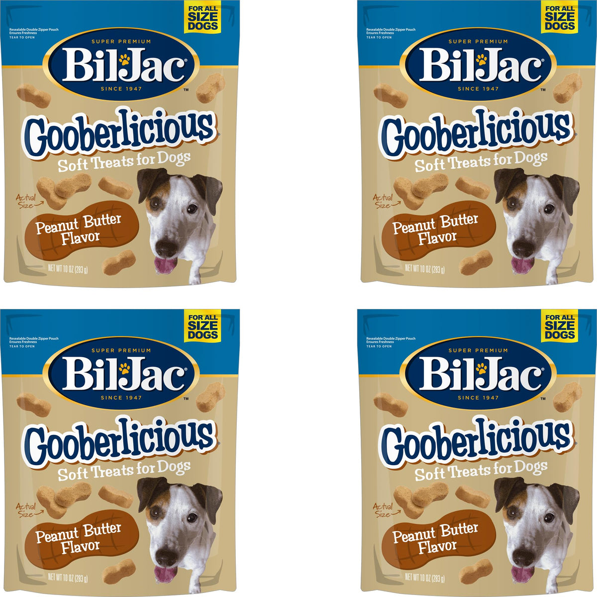 Peanut Butter Flavor Dog Treats 10oz 4-Pack X361749