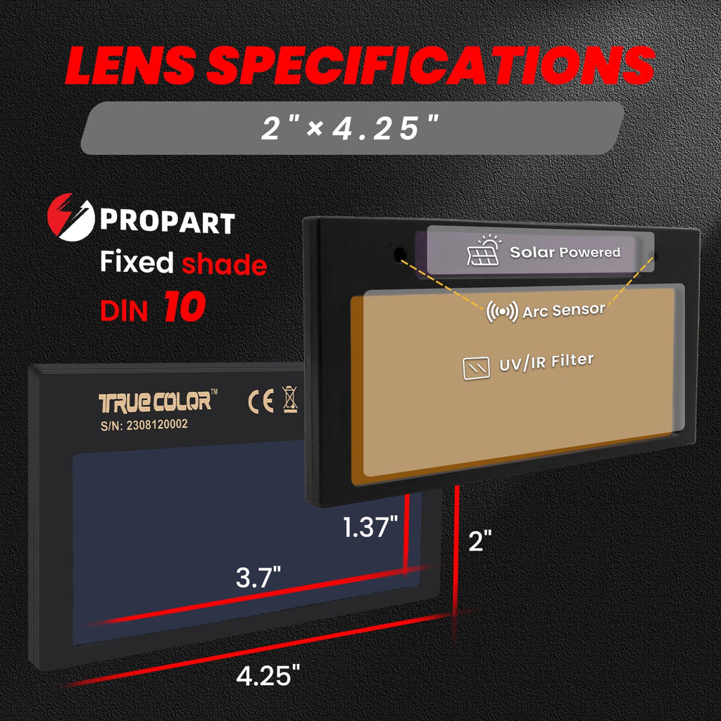 2×4 1/4 Auto Darkening Welding Lens X833830