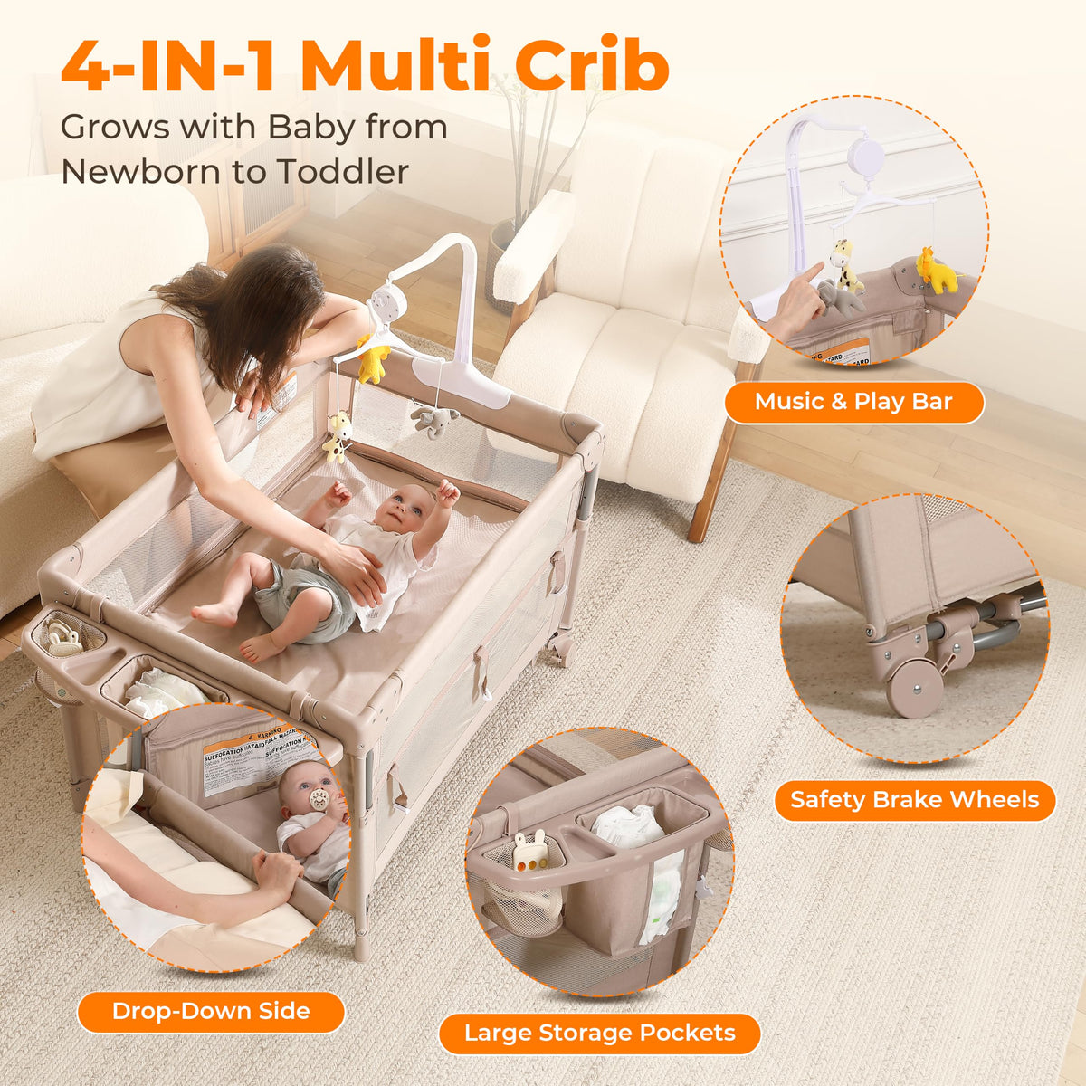 4 in 1 Baby Playard T808