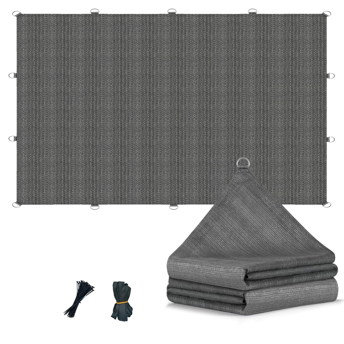 8x20 FT Sun Shade Cloth with D-Rings Q3774