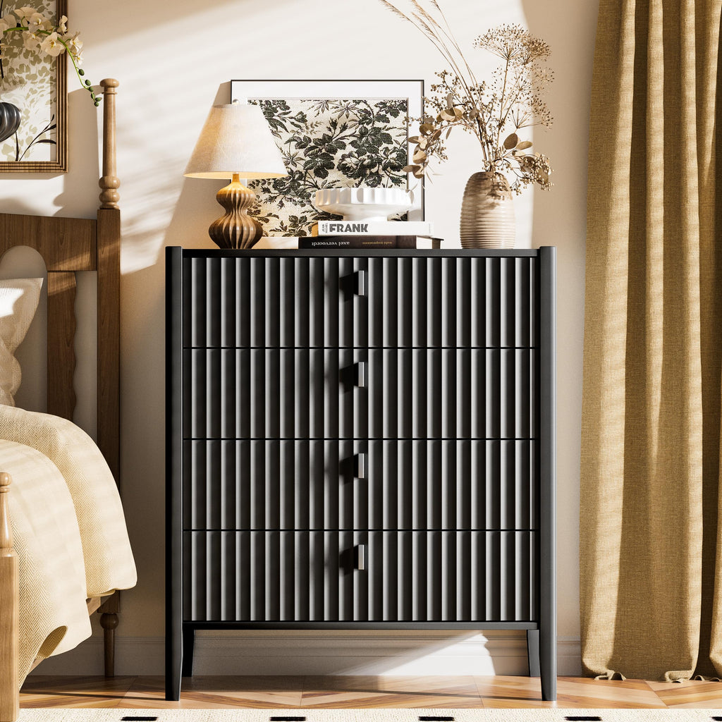 Black 4 Drawer Dresser L708134
