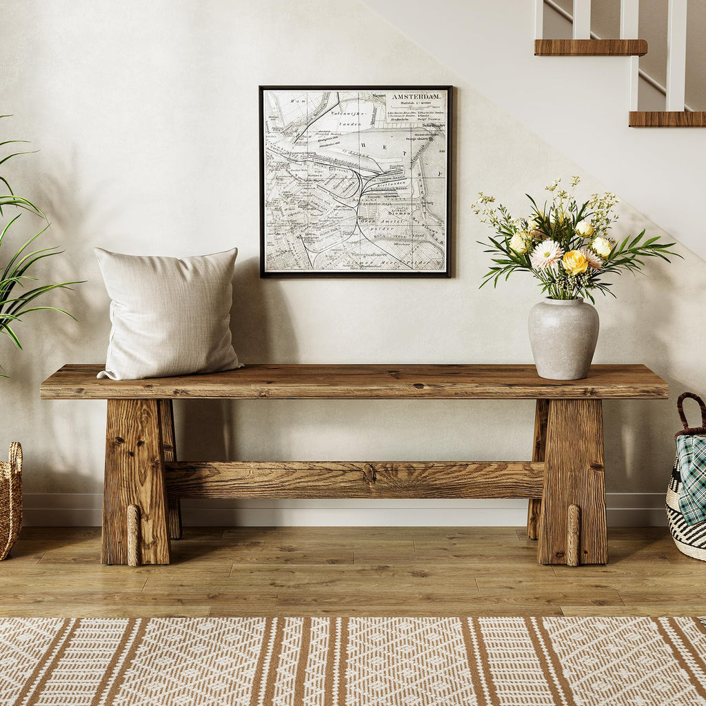 59" Solid Wood Bench C44455
