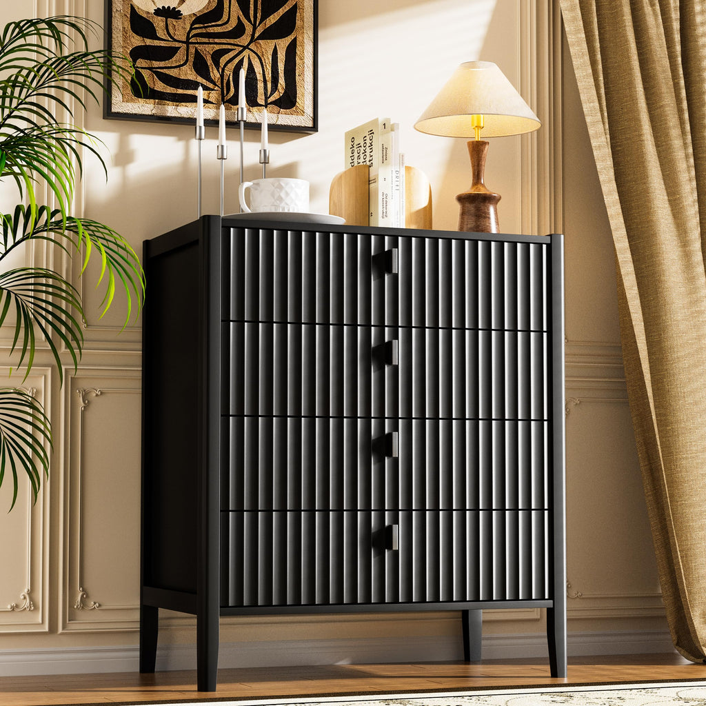 Black 4 Drawer Dresser L708134