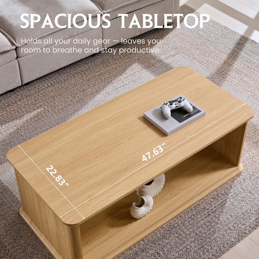 47.6" Wood Coffee Table W846