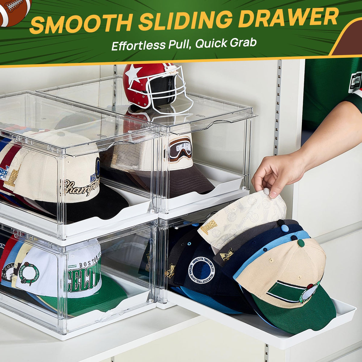 2 Pack Stackable Baseball Caps Organizer C2177