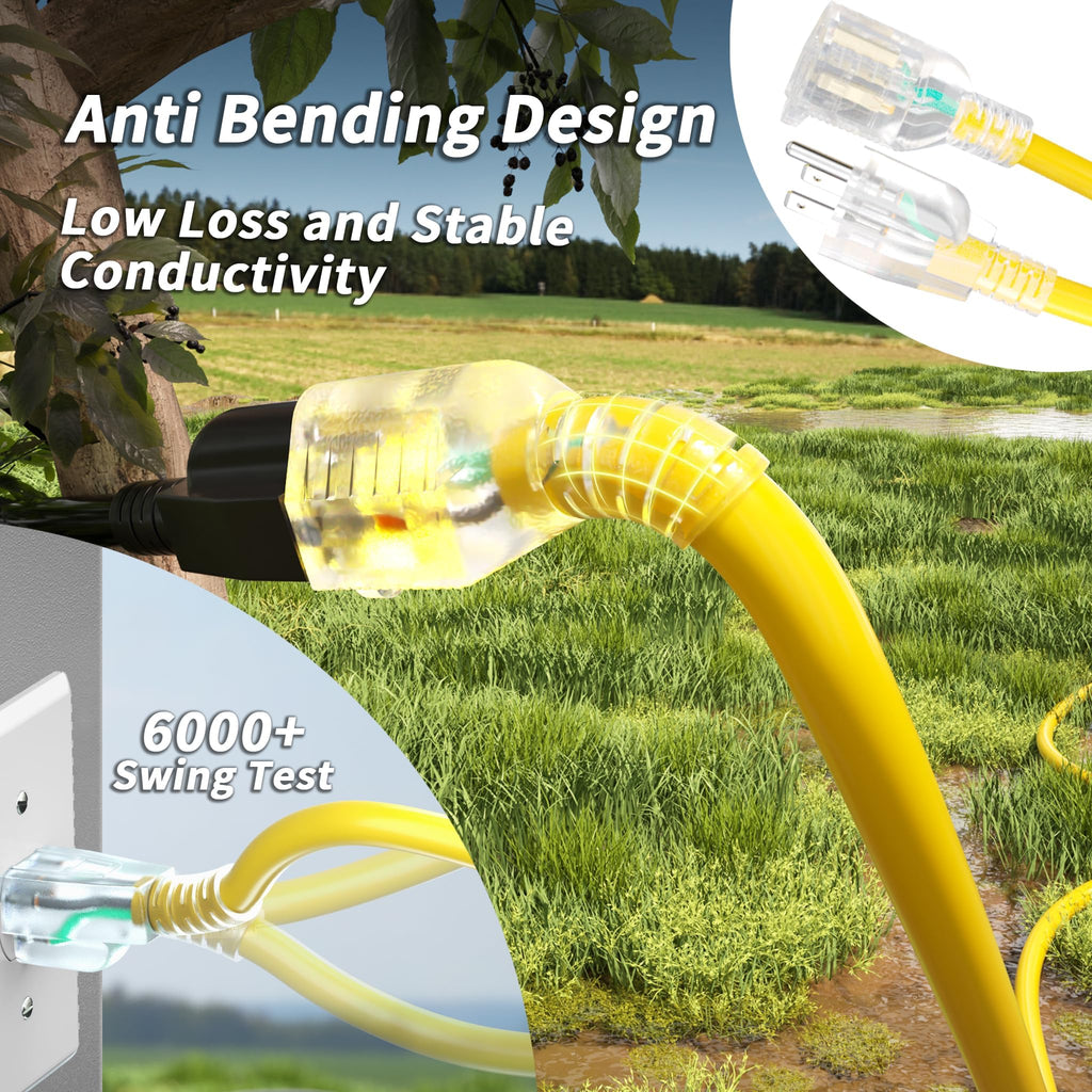100ft 12/3 Outdoor Extension Cord Waterproof L531