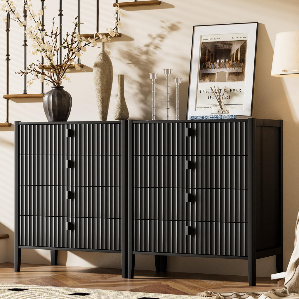 Black 4 Drawer Dresser L708134