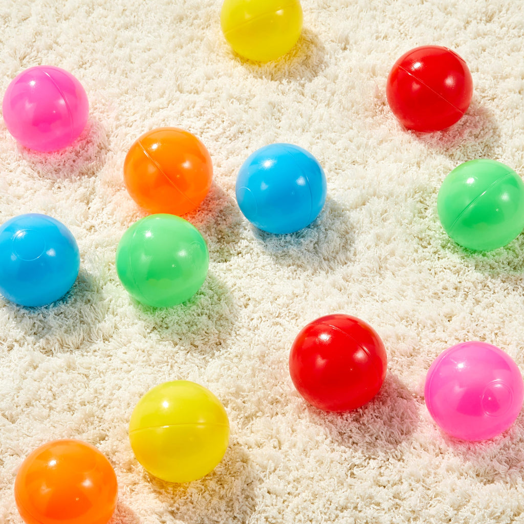 BPA Free Crush-Proof Plastic Ball Pit Balls with Storage Bag, 6 Bright Colors, Pack of 1000 D6477